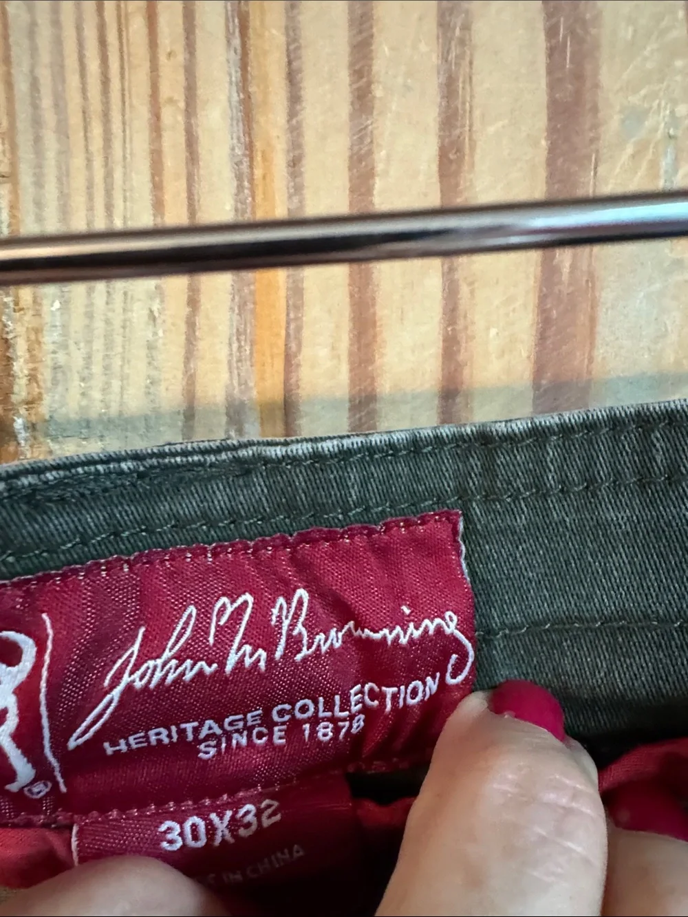 Men's Olive Green Jeans John browning 30x32